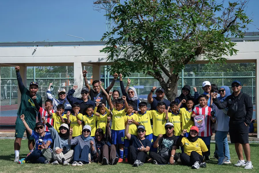 BSS Bintaro team celebrating years of football development